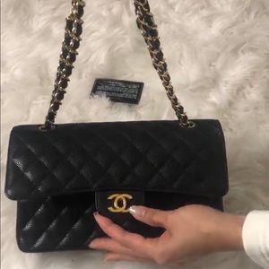 SOLD CHANEL classic handbag Lambskin & Gold-Tone